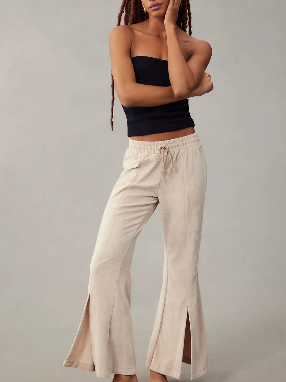 Daily Practice by Anthropologie Drawstring Flare Pants